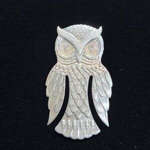 Vintage RAB Owl Sterling Silver Repousse 4.62 g Bookmark 1" x 1 7/8"